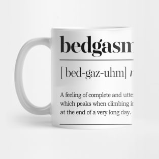 Bedgasm Definition Typographic Design Mug